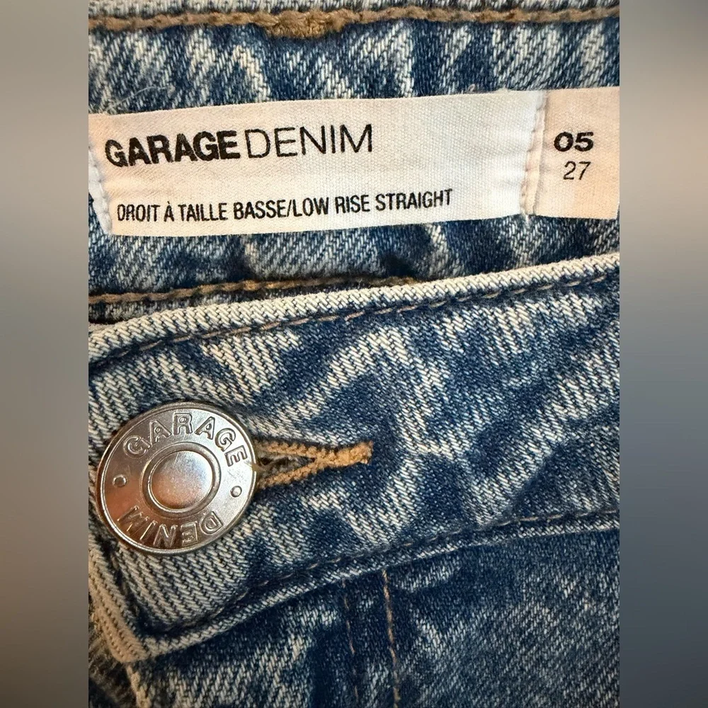 Garage Light Blue Low Rise Straight Leg Jeans - Picture 2 of 3